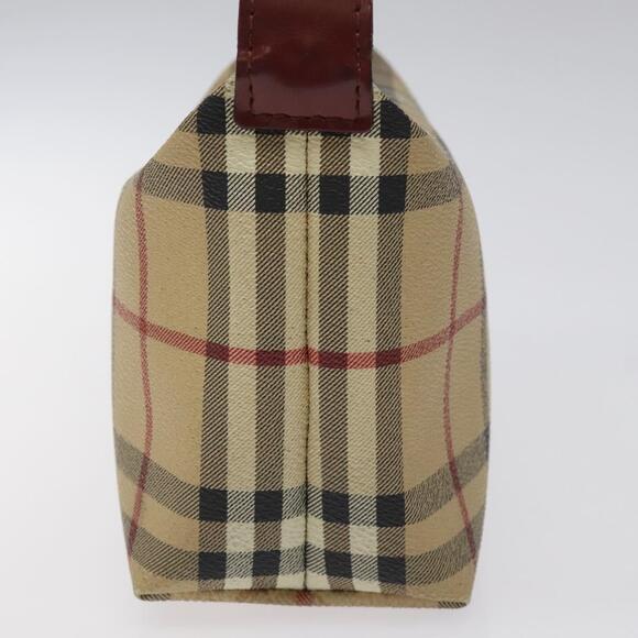 Burberry Nova Check Hand Bag Pvc Beige Silver - Picture 3 of 16